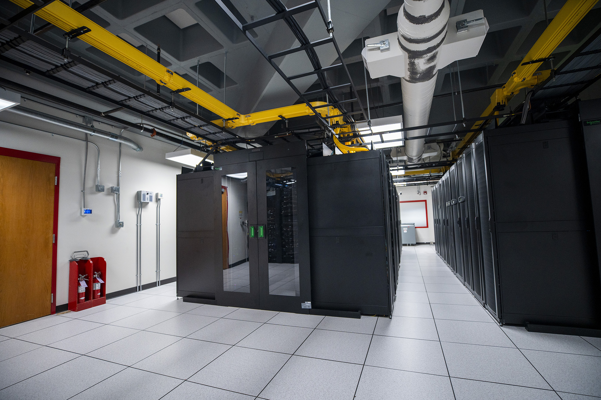 Server racks in a UNLV data center.