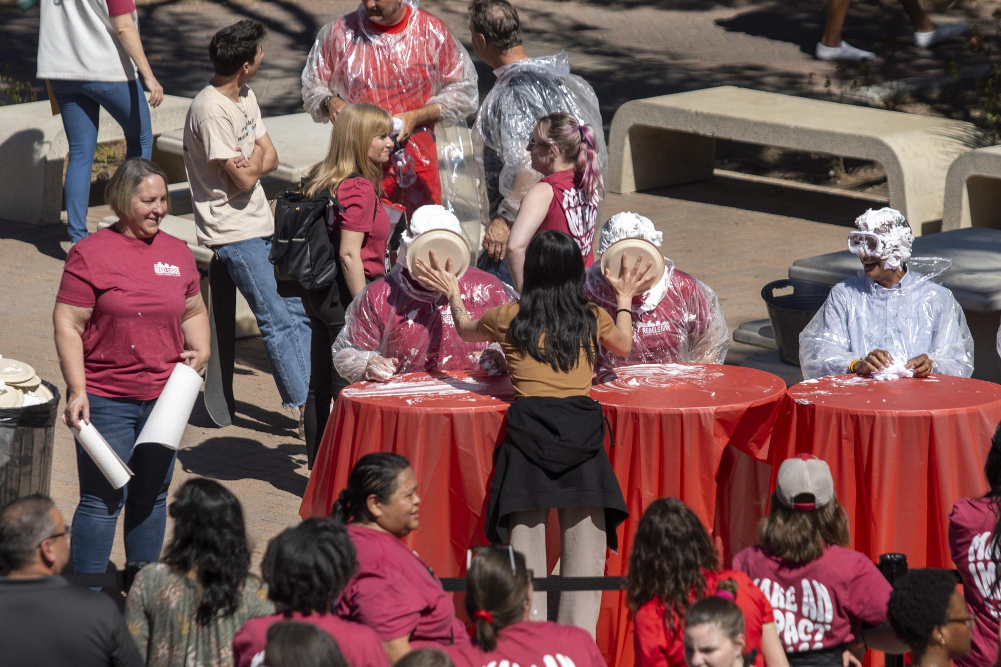 UNLV IT CIO and CISO getting pied at Pie on Pida