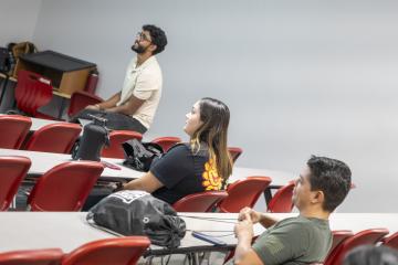 IT staff presenting to students during the Rebel Ready Week