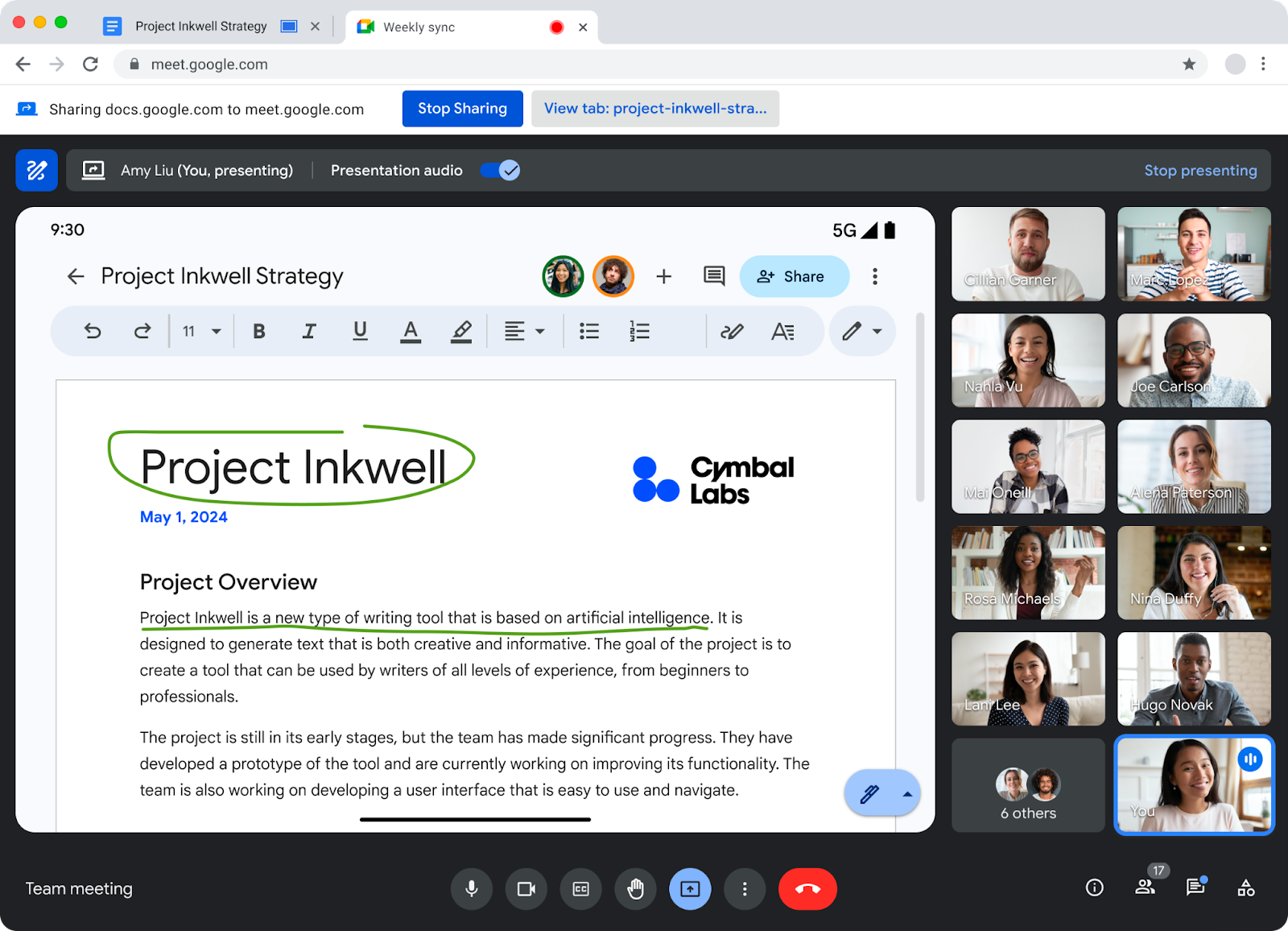 Annotations in Google Meet