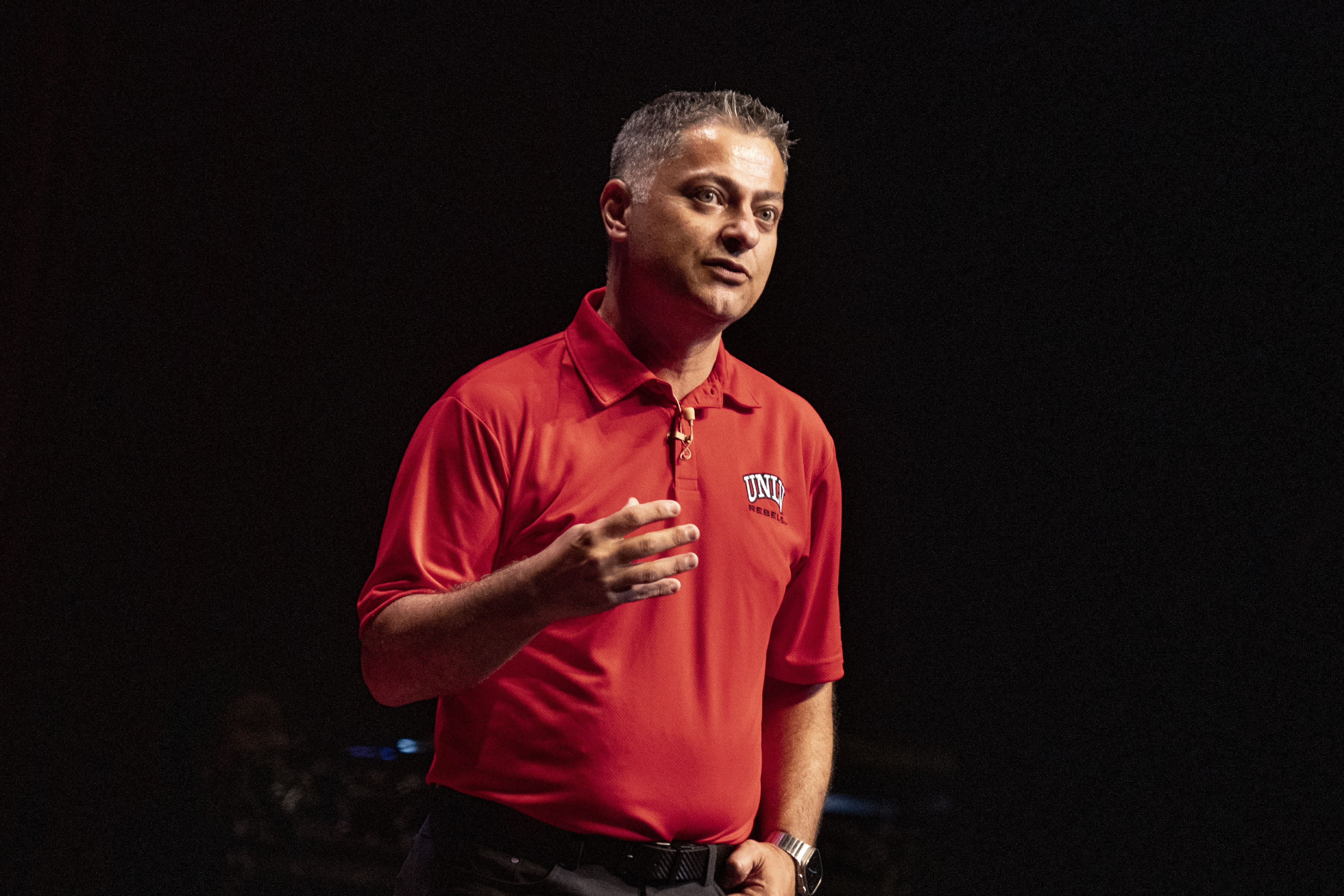 UNLV IT CIO Kivanc Oner talking at the Rebel Ready Week event