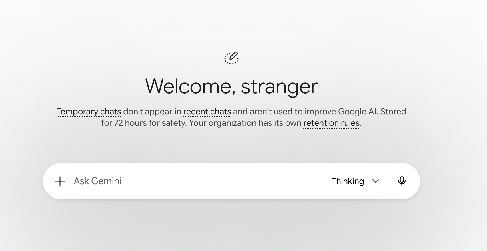 Temporary Chat in Gemini