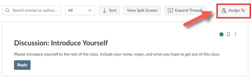 Screenshot of Assign To button